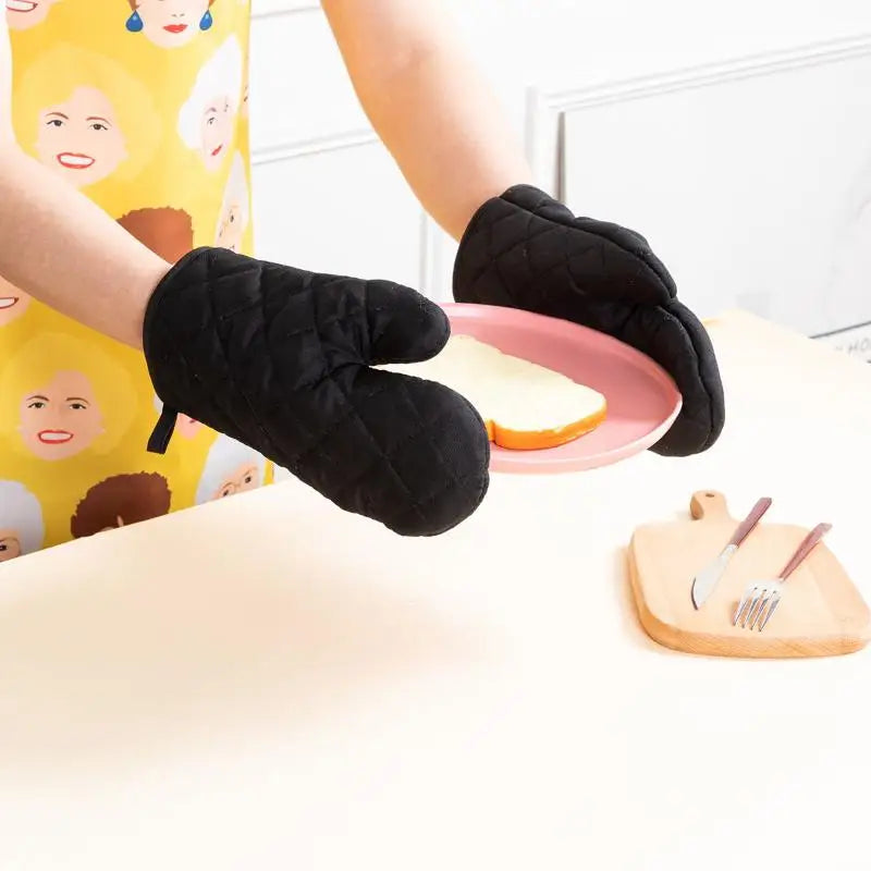 ♥Heat Resistant Oven Mitts & Pot Holders Set – 4-Color Quilted Kitchen Gloves for Cooking & Baking|〔YY33〕