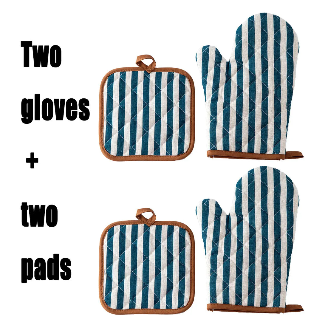 Anti Scald Oven Gloves, Kitchen With Cotton Lining, Thick Gloves Set, Multi-purpose Gloves, Red Checkered Oven Gloves Set