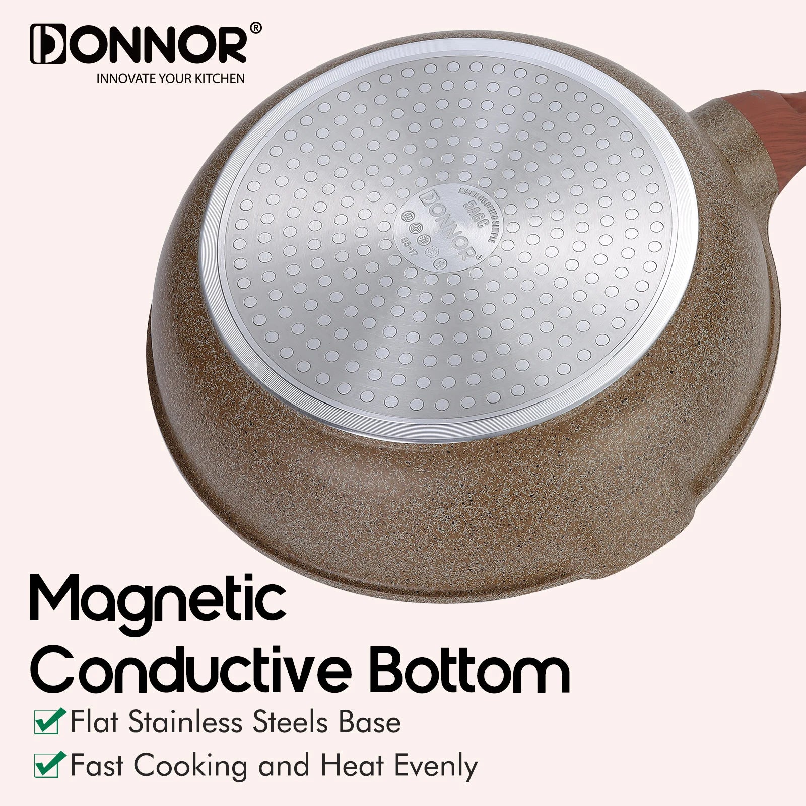 DONNOR Ceramic Cookware Sets Pots and Pans Set Nonstick  Induction Cookware Kitchen Cooking Set with Frying Pans Set