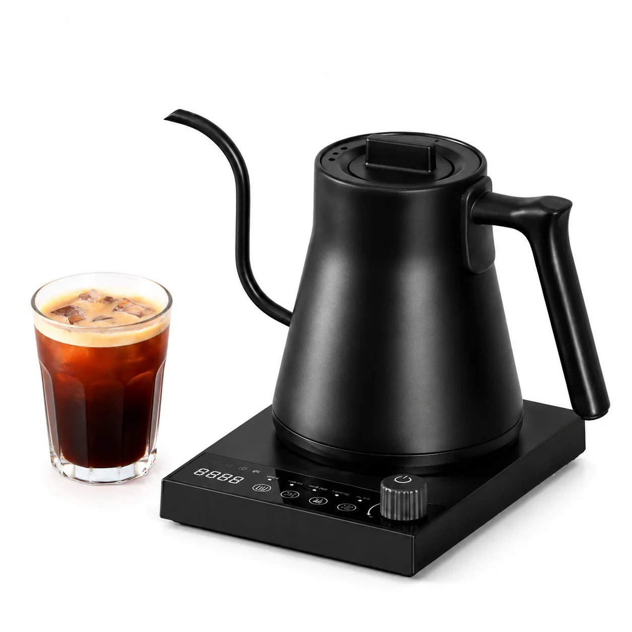 700ML Electric Gooseneck Kettle 1000W Temperature Control Rapid Heating Smart Teapot Hand Drip Brew Coffee Tea Water Pot 220V
