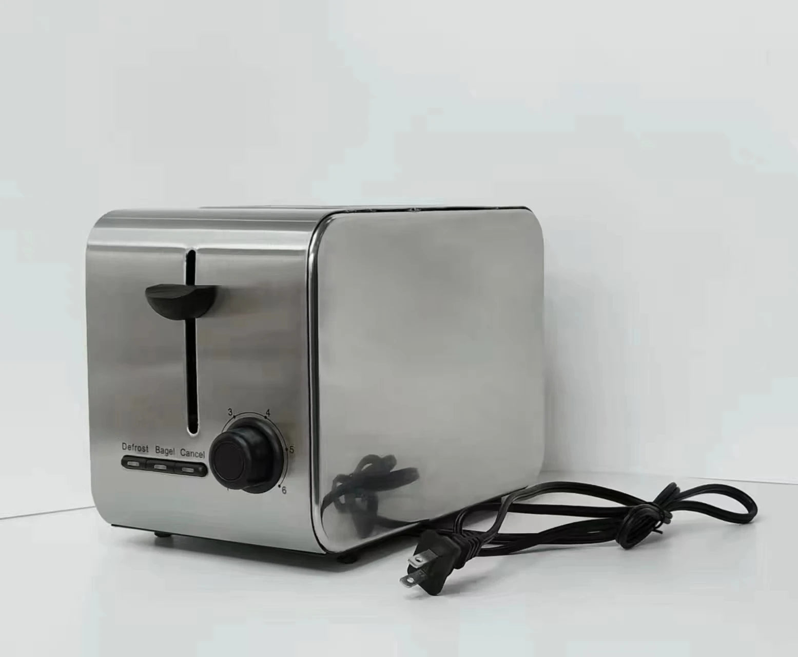 Stainless Steel Toaster – Household Appliance 2-slice Sandwich Toaster Rapid Heating; Portable Automatic Pop-up; Multi-function