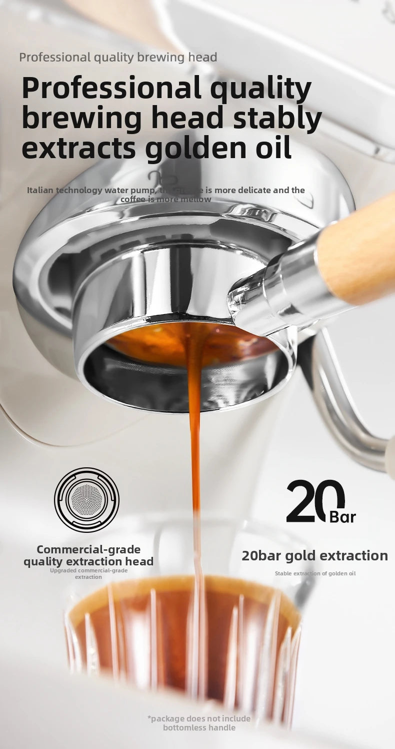 Electric Coffee Grinder&Maker Machine-20Bar Pressure, Built-in Burr Grinder, Programmable Brewing, for Espresso/Latte/Cappucino