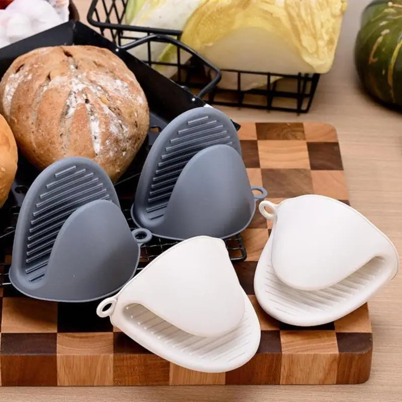 【No】2 Pcs Silicone Oven Mitts - Heat Resistant Anti-Scald Non-Slip Gloves For Cooking Baking & Pot Handling