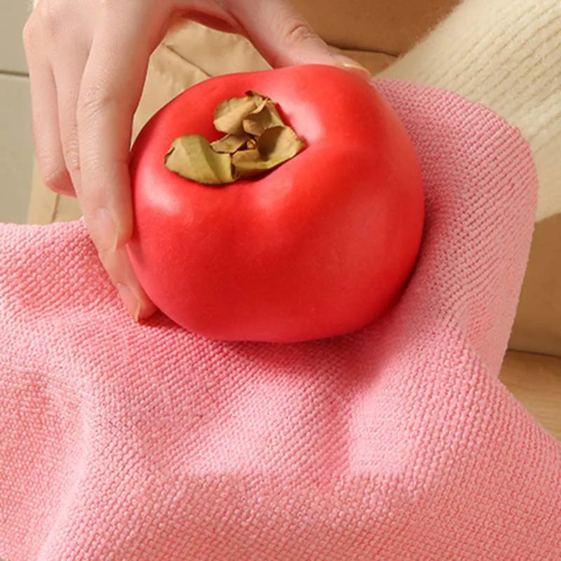 Tear-off Microfiber Cleaning Cloth Roll, Reusable Kitchen Dish Towels, Greaseproof Quick Drying Cleaning Rags