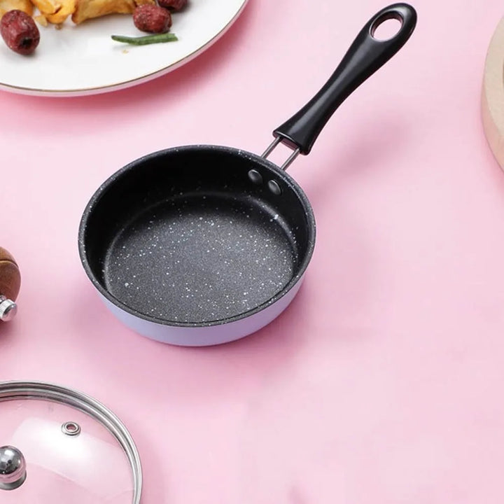 12cm Mini Non-stick Pan with Anti-stick Coating Professional Fry Egg Pan Lightweight Long Handle Omelette Pot Pancake
