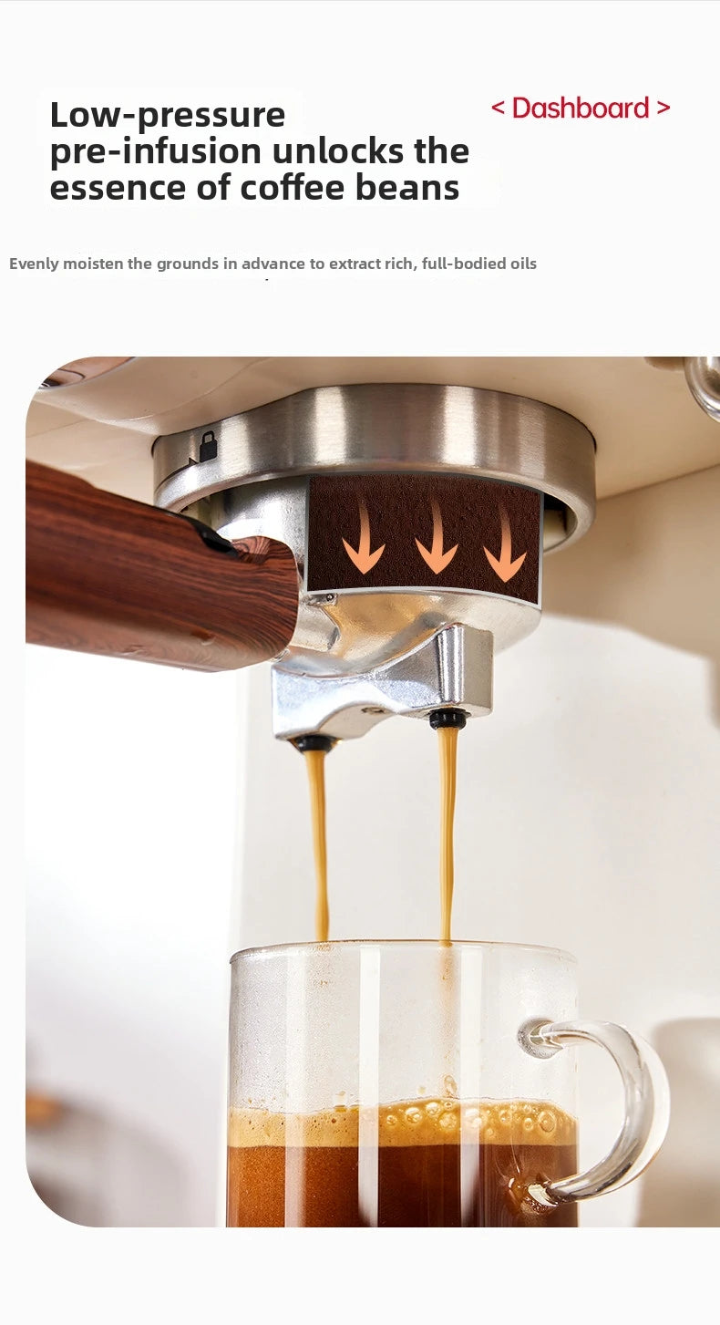 Espresso Coffee Machine Semi-Automatic Home & Office Coffee Maker 20Bar Pump Pressure with Milk Frother Perfect Gift for Coffee