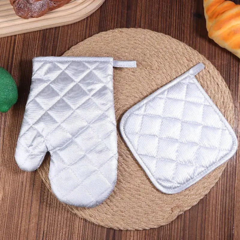 ♥Heat Resistant Oven Mitts & Pot Holders Set – 4-Color Quilted Kitchen Gloves for Cooking & Baking|〔YY33〕