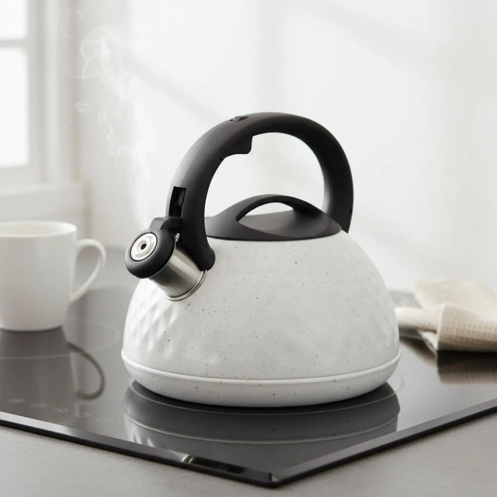 Stainless Steel Whistling Kettle Rust Proof Whistling Tea Kettle Household Cookware Fast Boiling Chemical-Free Safe