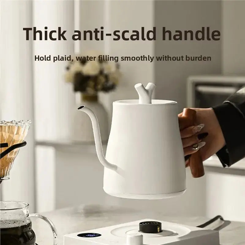 【NEW A39M】 Gooseneck Kettle 1000Ml Electric Coffee Pot 304 Stainless Steel Intelligent Temperature Control LED Display EU Plug F