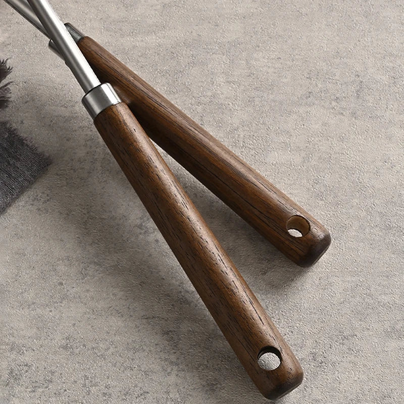 Stainless Steel Wok Spatula Chef-specific Cooking Spoon Wooden Long Handle Mushroom Shovel Kitchen Cooking Utensils