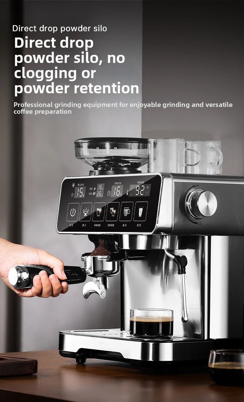 20Bar Espresso Machine with Milk Frother – Fully Automatic Coffee Maker, Built-in Grinder, Smart Touch Screen, for Home/Office