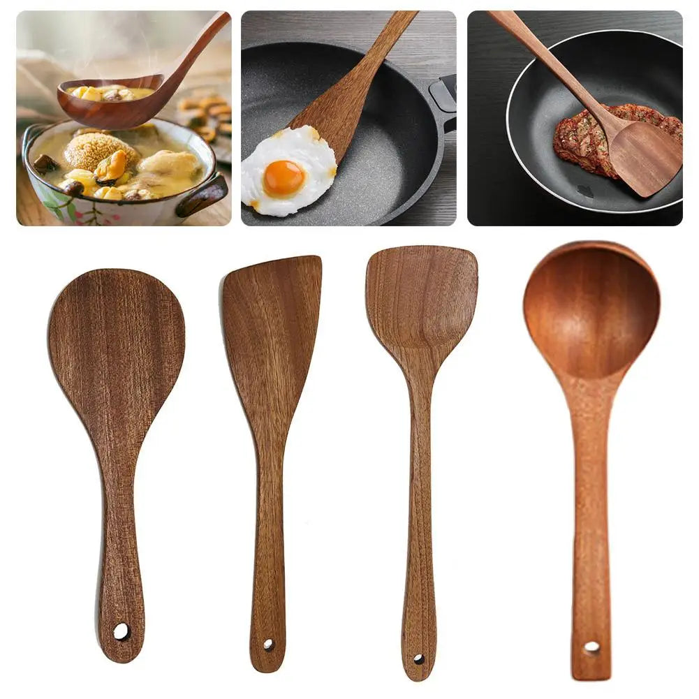 Walnut Wooden Kitchenware Long Handle Rice Scoop Tableware Heat Resistant Kitchen Tableware Tools For Cooking Eating