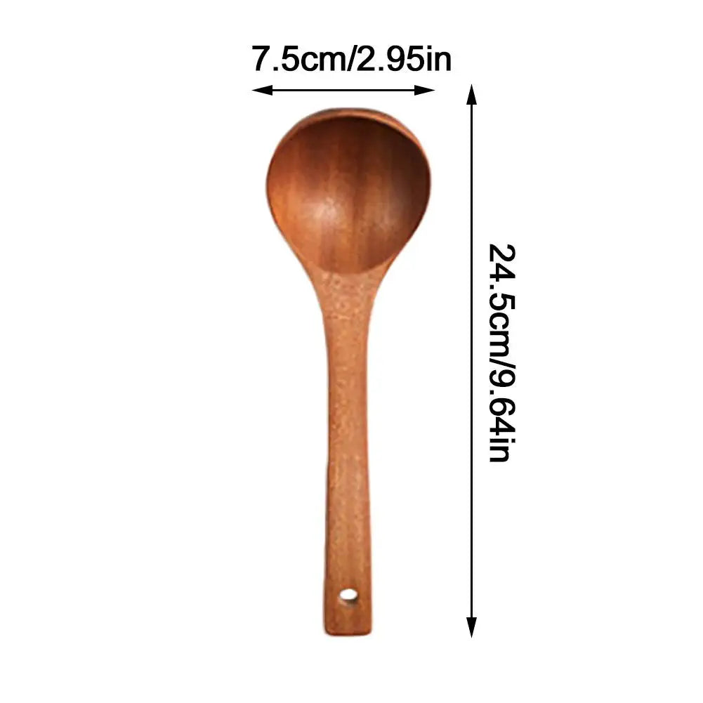 Walnut Wooden Kitchenware Long Handle Rice Scoop Tableware Heat Resistant Kitchen Tableware Tools For Cooking Eating