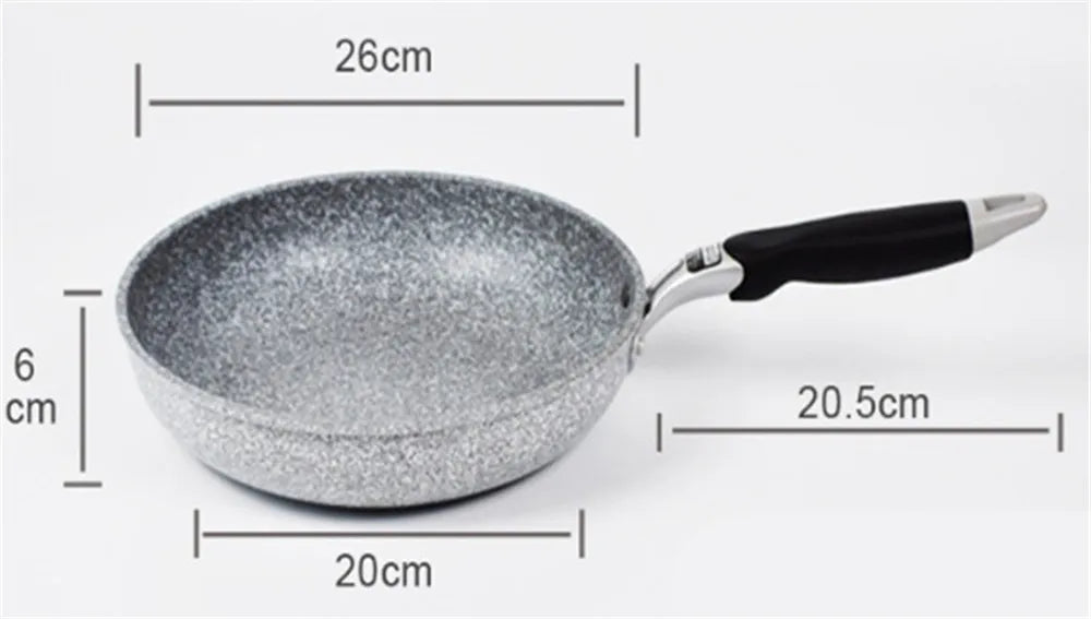 Frying 28/26/24/20cm Wok Non-stick Pan Skillet Cauldron Induction Cooker Pans Pancake Egg Gas Stove Home