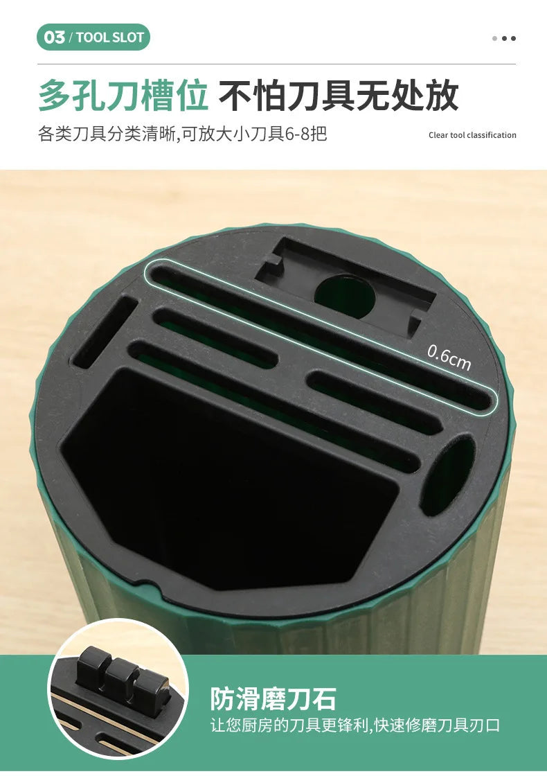 Knife Set Kitchen Knife Cutting Board 2-in-1 Kitchenware Household Kitchenware Rotary Knife Holder
