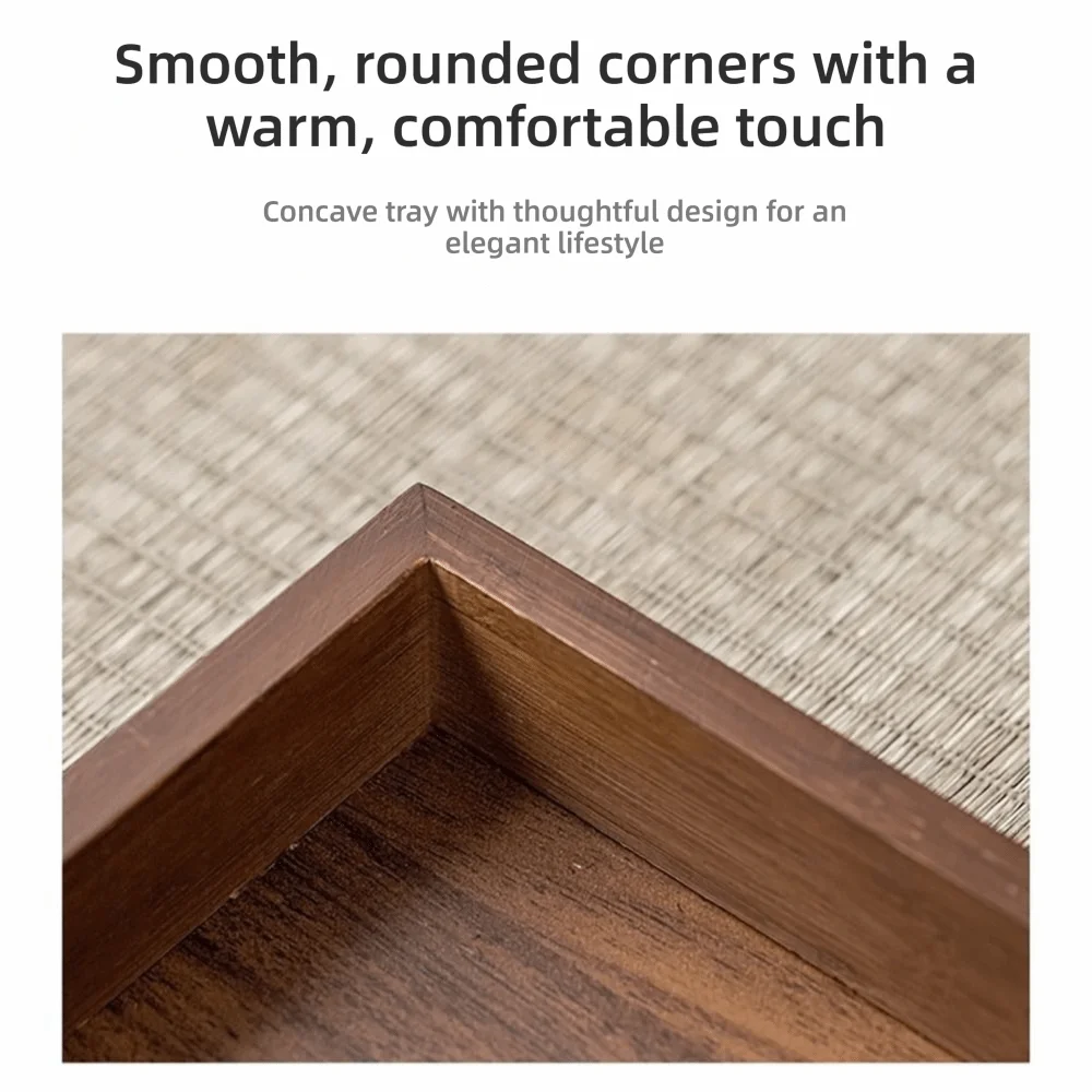 Decorate Tray Natural Bamboo Wooden Tray Rectangular Tea Food Tray Retro Style Serving Tray Useful Wooden Tray Kitchen