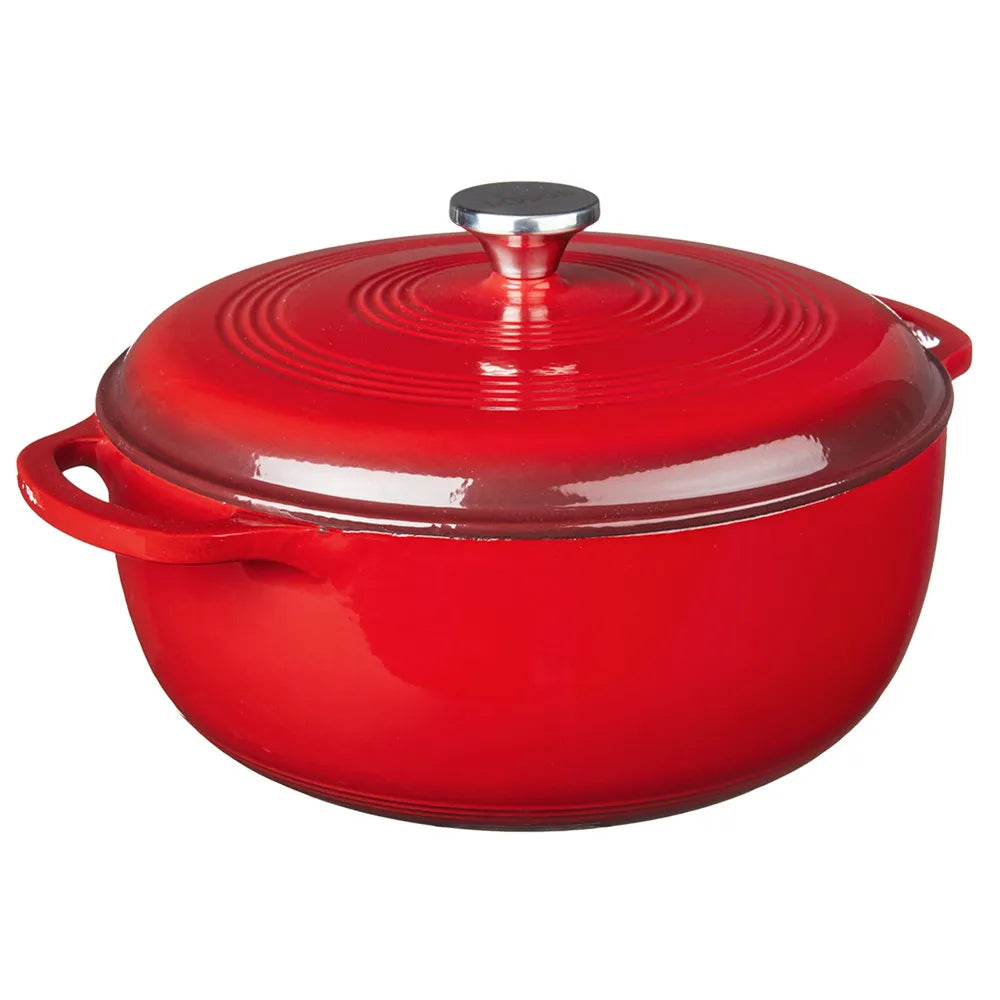 28cm Enameled Cast Iron Dutch Oven Dual Handles 6 Quart Stew Pot Use to Cook Bread Baking Soups Casserole Dish Oven Safe 500° F