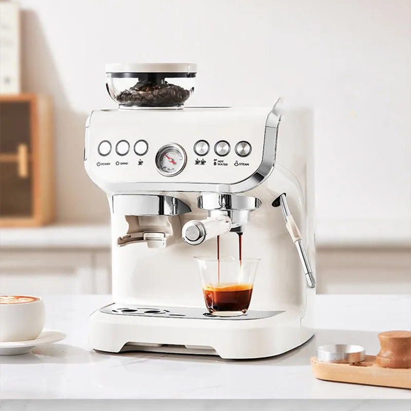 Electric Coffee Grinder&Maker Machine-20Bar Pressure, Built-in Burr Grinder, Programmable Brewing, for Espresso/Latte/Cappucino