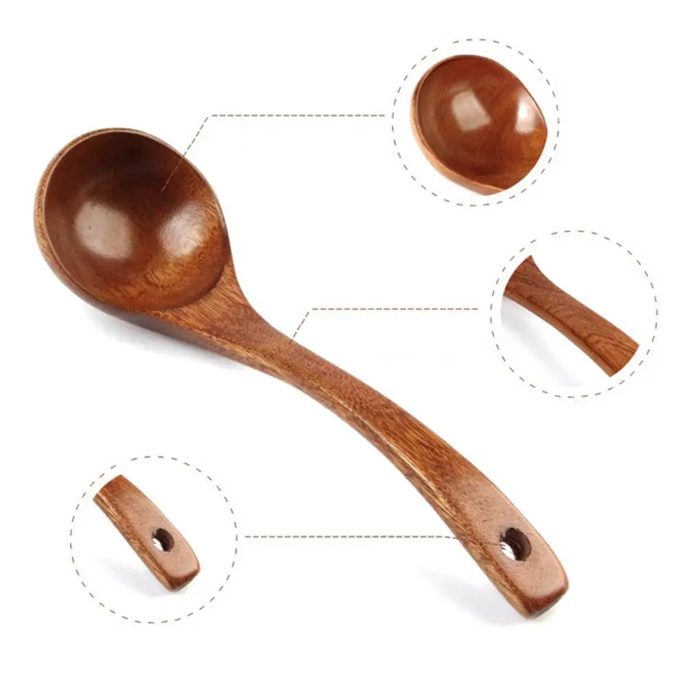 Walnut Wooden Kitchenware Long Handle Rice Scoop Tableware Heat Resistant Kitchen Tableware Tools For Cooking Eating