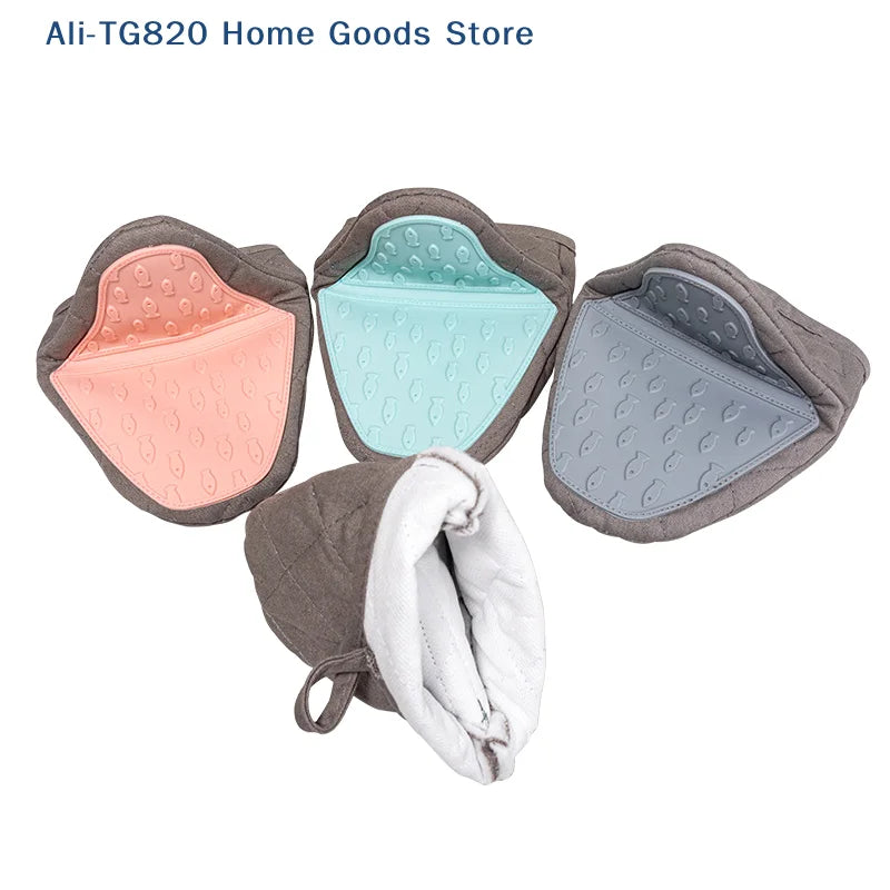 Silicone Anti-scalding Oven Gloves Mitts Potholder Kitchen Silicone Gloves Tray Dish Bowl Holder Baking Oven Glove Hand Clip