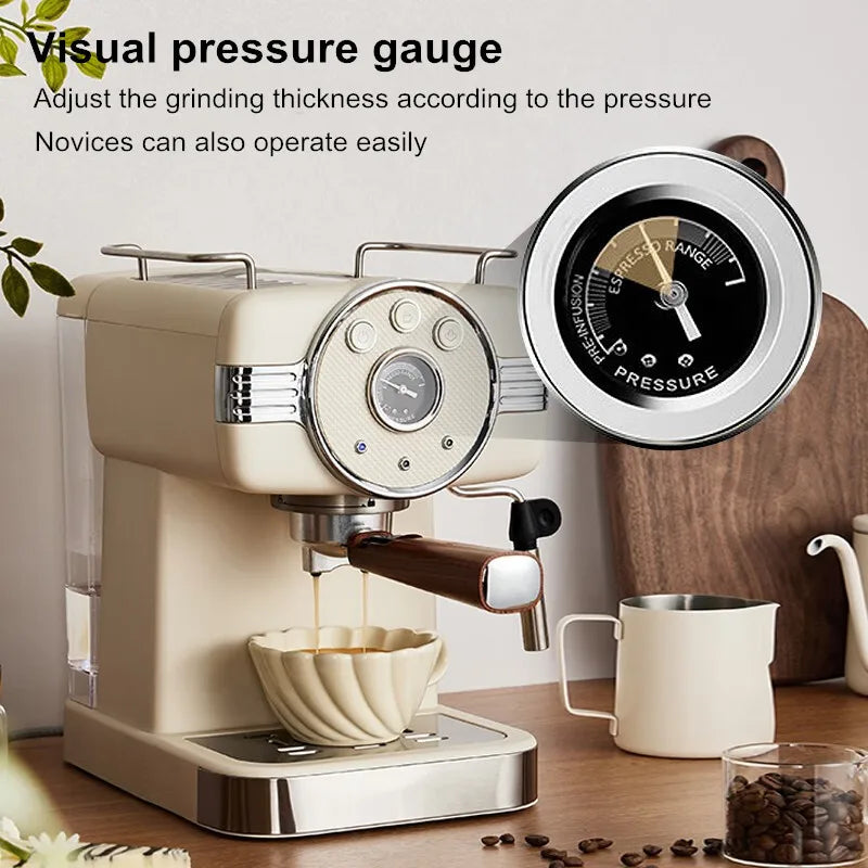 Espresso Coffee Machine Semi-Automatic Home & Office Coffee Maker 20Bar Pump Pressure with Milk Frother Perfect Gift for Coffee