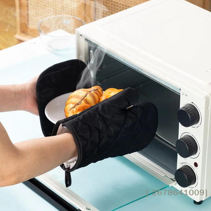 ♥Heat Resistant Oven Mitts & Pot Holders Set – 4-Color Quilted Kitchen Gloves for Cooking & Baking|〔YY33〕