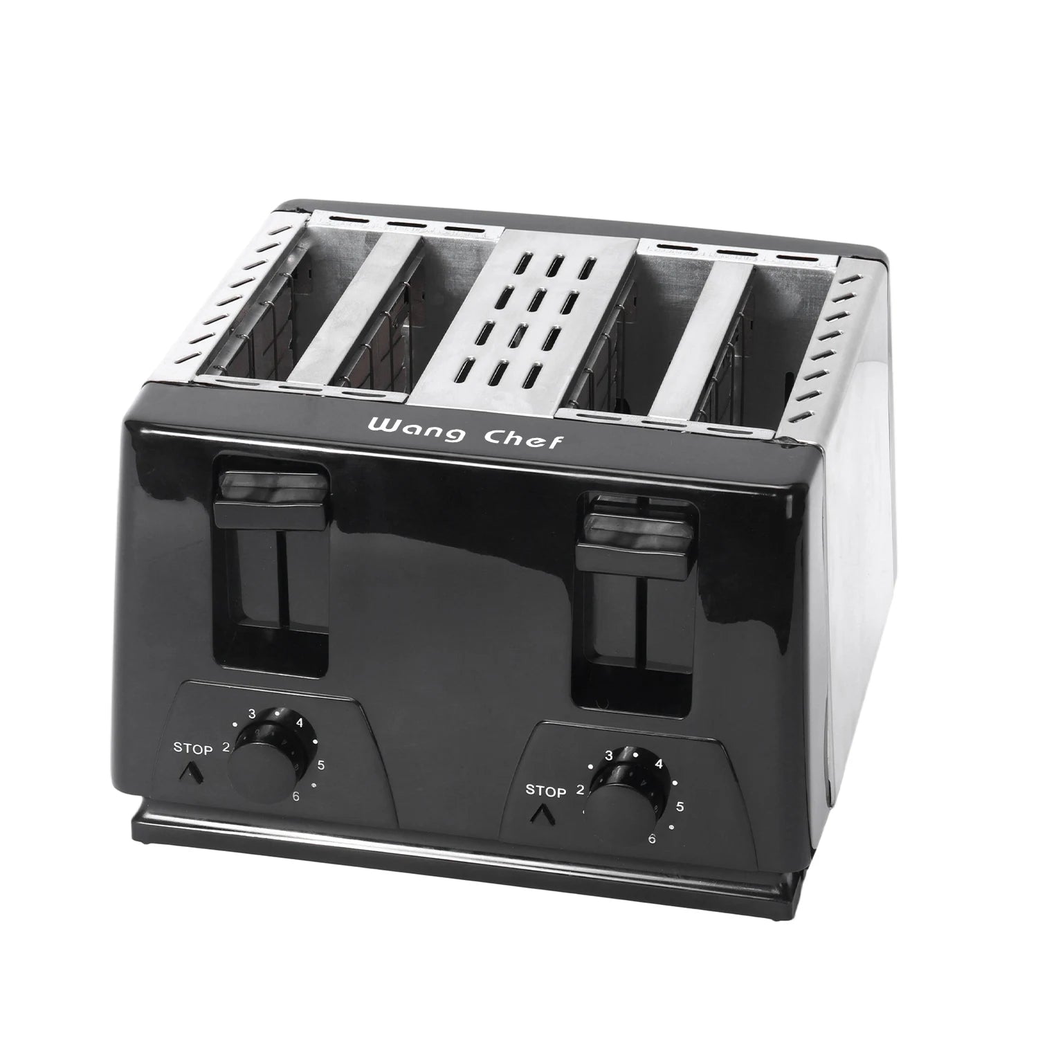 Wangchef Plastic Housing Electric Bread Maker Toaster 2 Slices Capacity English Operating Language Automatic Pop-Up Function