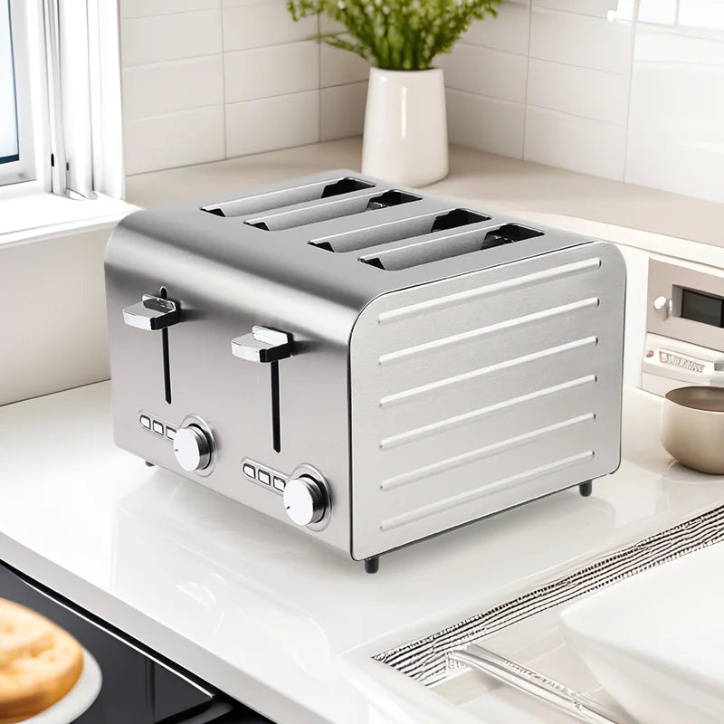 Commercial Stainless Steel Toaster 2/4/6 Slice Automatic Bread Machine Sandwich Maker for Restaurant Cafe