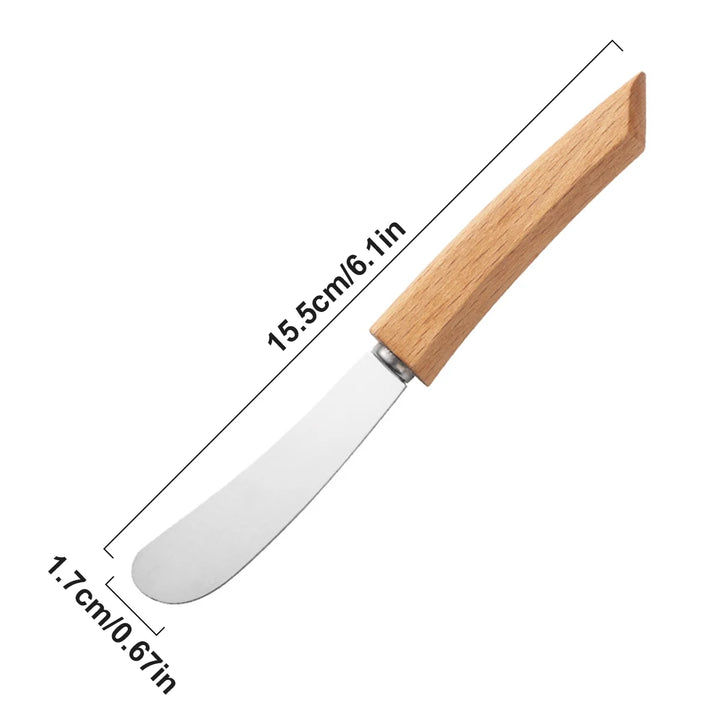 2/4/6 Pack Butter Spreader Knife, Stainless Steel Knife, Wood Handle,  Multipurpose Cheese Butter Spreader Knives for Kitchen