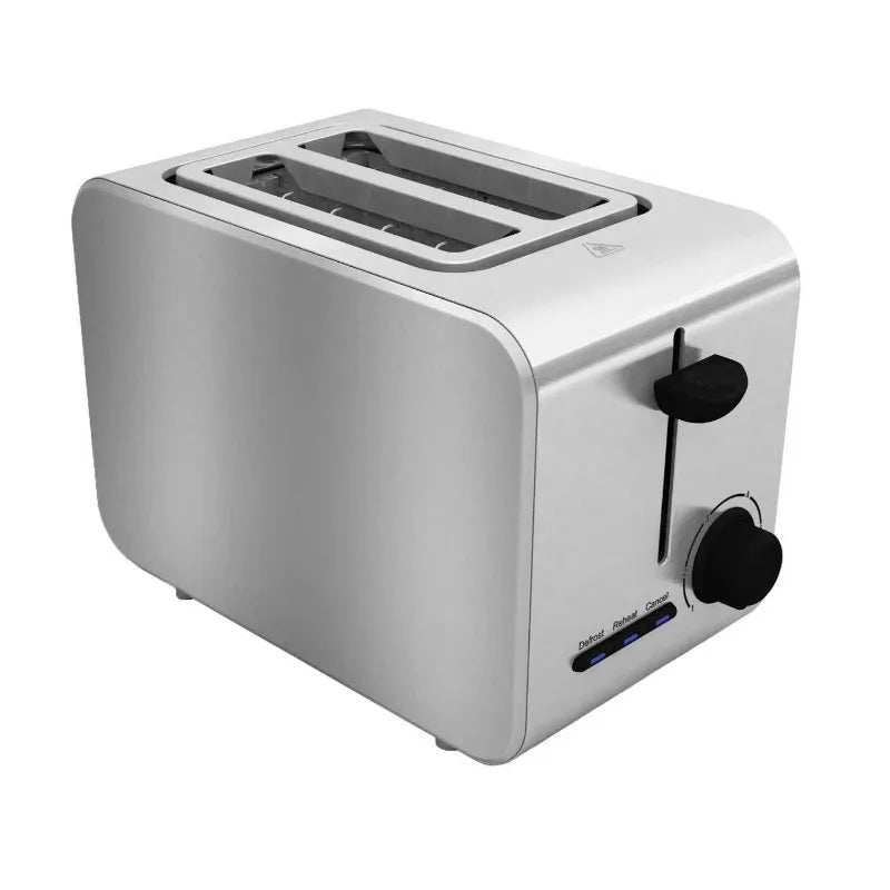 Stainless Steel Toaster – Household Appliance 2-slice Sandwich Toaster Rapid Heating; Portable Automatic Pop-up; Multi-function