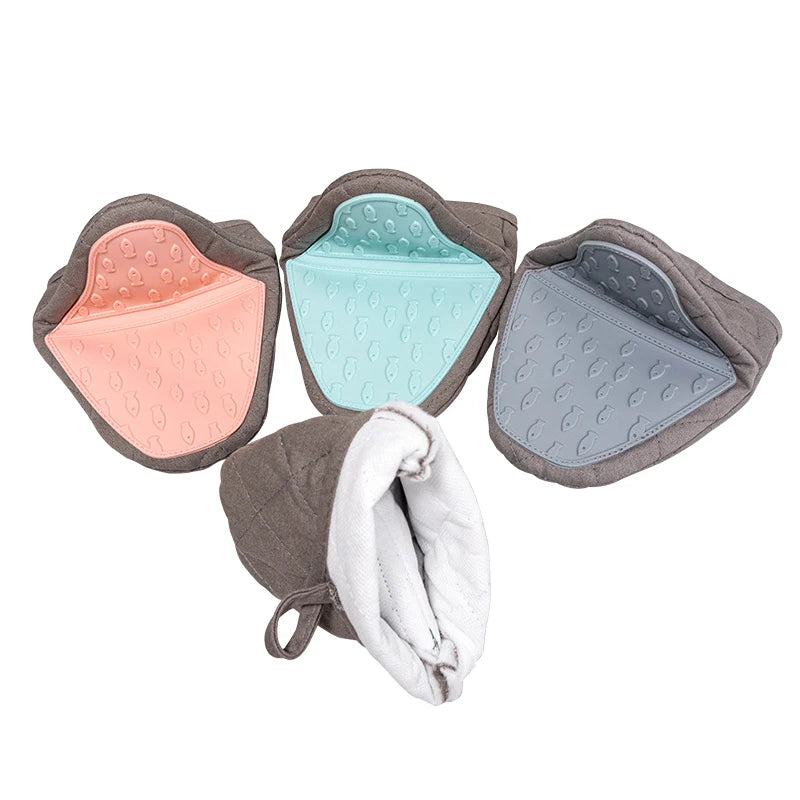 Silicone Anti-scalding Oven Gloves Mitts Potholder Kitchen Silicone Gloves Tray Dish Bowl Holder Baking Oven Glove Hand Clip