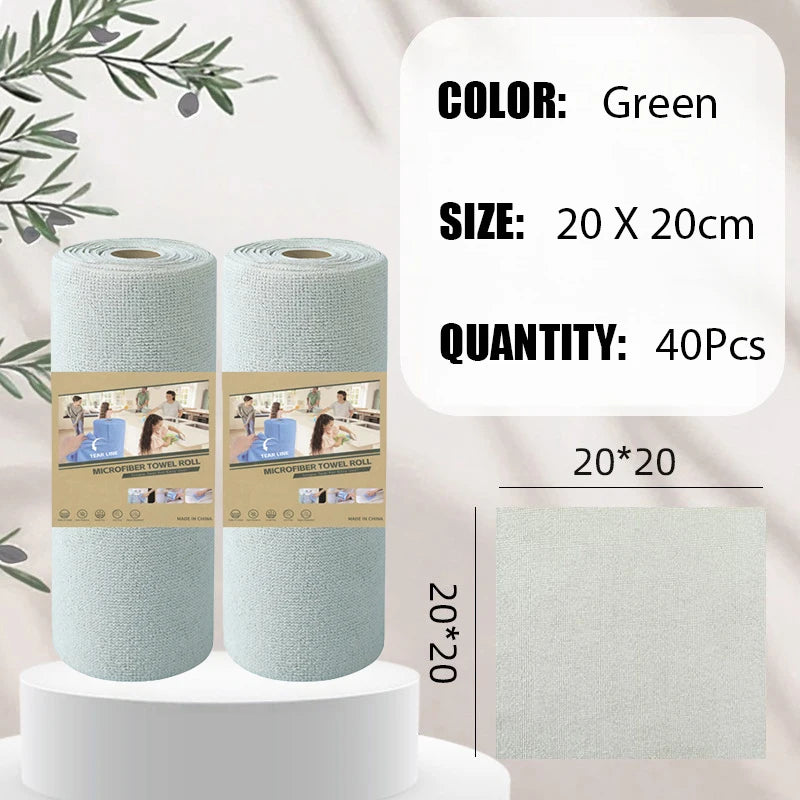 60Pcs Reusable Microfiber Cleaning Wipes Fast Drying Reusable High Absorbency Durable Kitchen Towels for Dishes