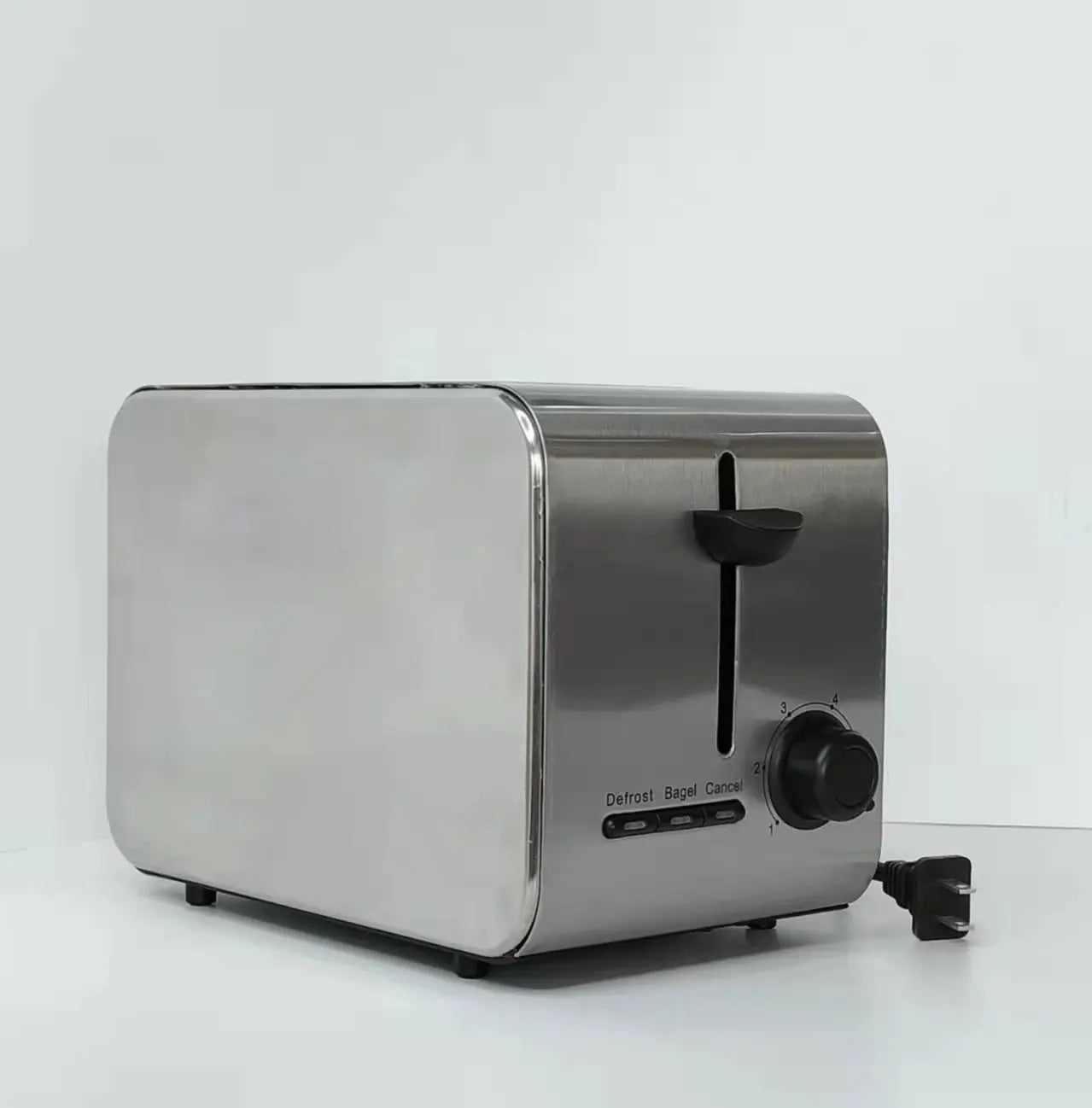 Stainless Steel Toaster – Household Appliance 2-slice Sandwich Toaster Rapid Heating; Portable Automatic Pop-up; Multi-function
