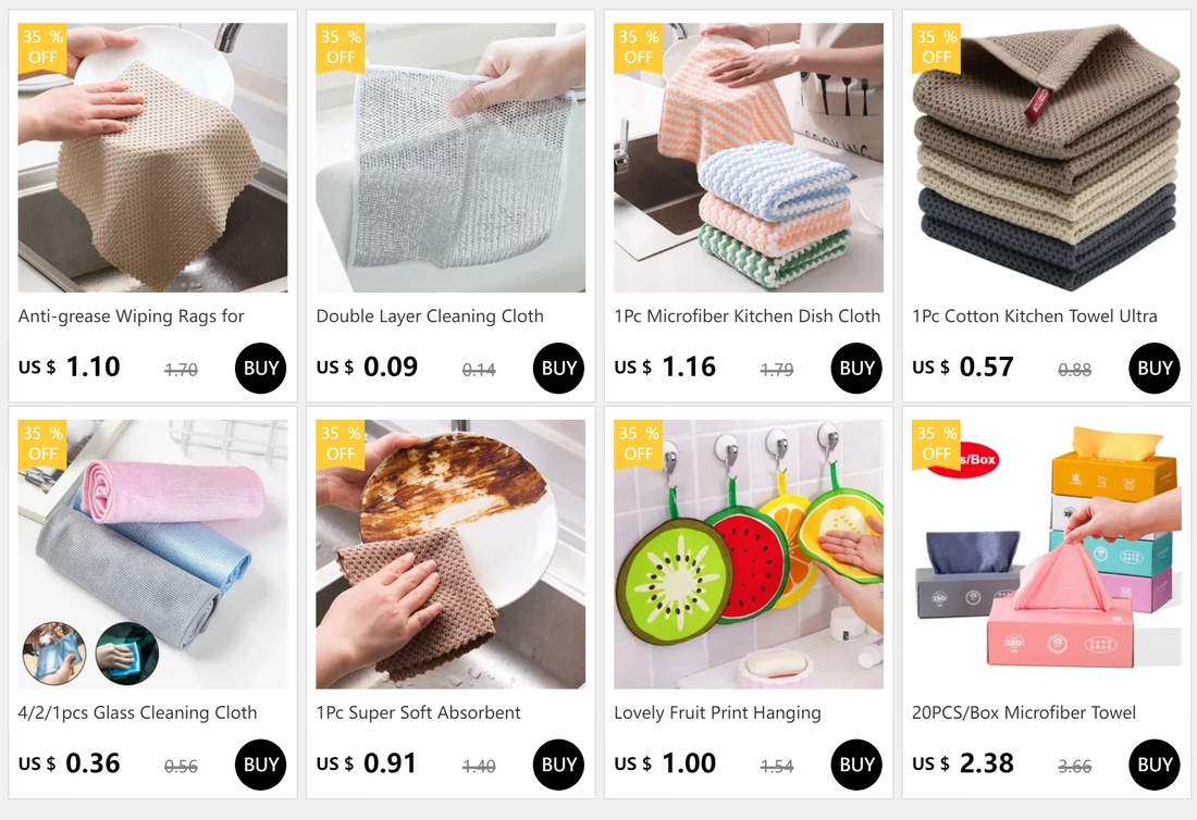 1 Pc Dish Cloth Bamboo Fiber High Efficient Anti-grease Washing Towel Kitchen Cleaning Wiping Rag Six Colors Home Accessories