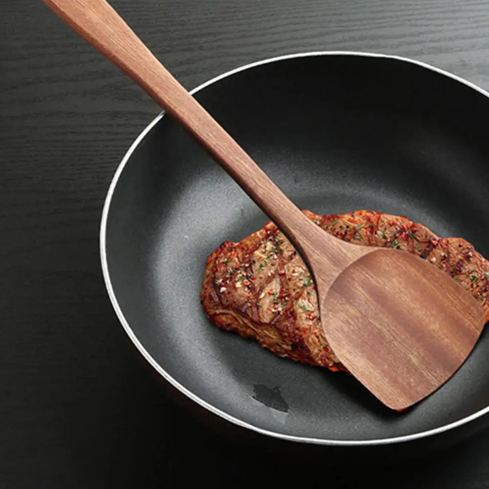 Walnut Wooden Kitchenware Long Handle Rice Scoop Tableware Heat Resistant Kitchen Tableware Tools For Cooking Eating