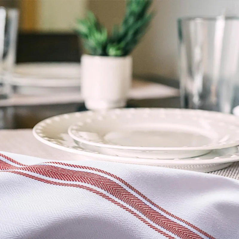 6/8Pcs, 45cm×62 Cm, Minimalist Two-Tone Striped Kitchen Towels, Household Cleaning Cloths and Scouring Pads