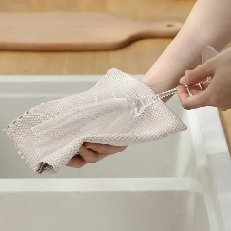 10/20pcs Microfiber Glass Cleaning Cloth Rag Lint-Free For Windows Car Kitchen Mirror No Trace Reusable Fish Scale Rag Polishing